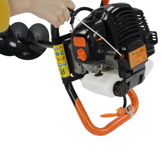 TIMBERPRO – Grondboor - Benzine - 52cc - 3 boren 100/150/200 mm - verlengstuk 30cm