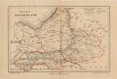 Historische kaart, plattegrond van Provincie Gelderland uit 1867 door Kuyper van Kaartcadeau.com