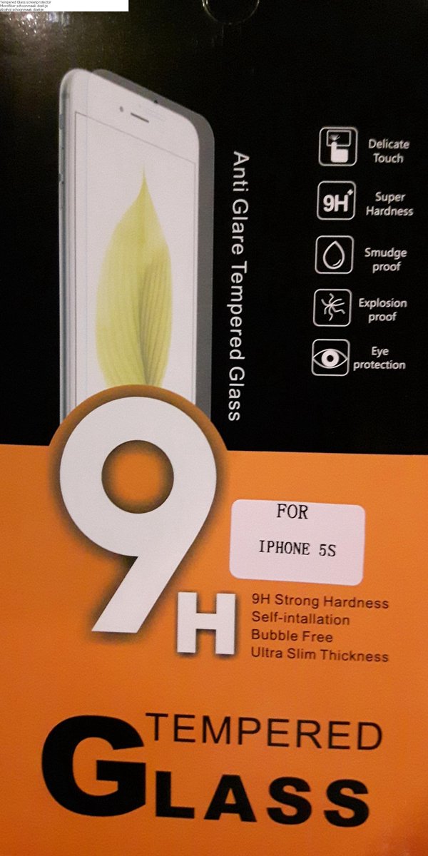 Voor iPhone 5 / 5s tempered glass - glazen screenprotector 9H 2.5D 0,3 mm