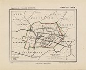 Historische kaart, plattegrond van gemeente Ursem in Noord Holland uit 1867 door Kuyper van Kaartcadeau.com