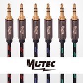 MutecPower "3 Pak" 2 meter 3.5mm Stereo Audio kabel - Rood/Blauw/Groen gevlochten - mannelijk naar mannelijk - 2m - Ipod/mp3 Auxiliary Aux-in Input kabel
