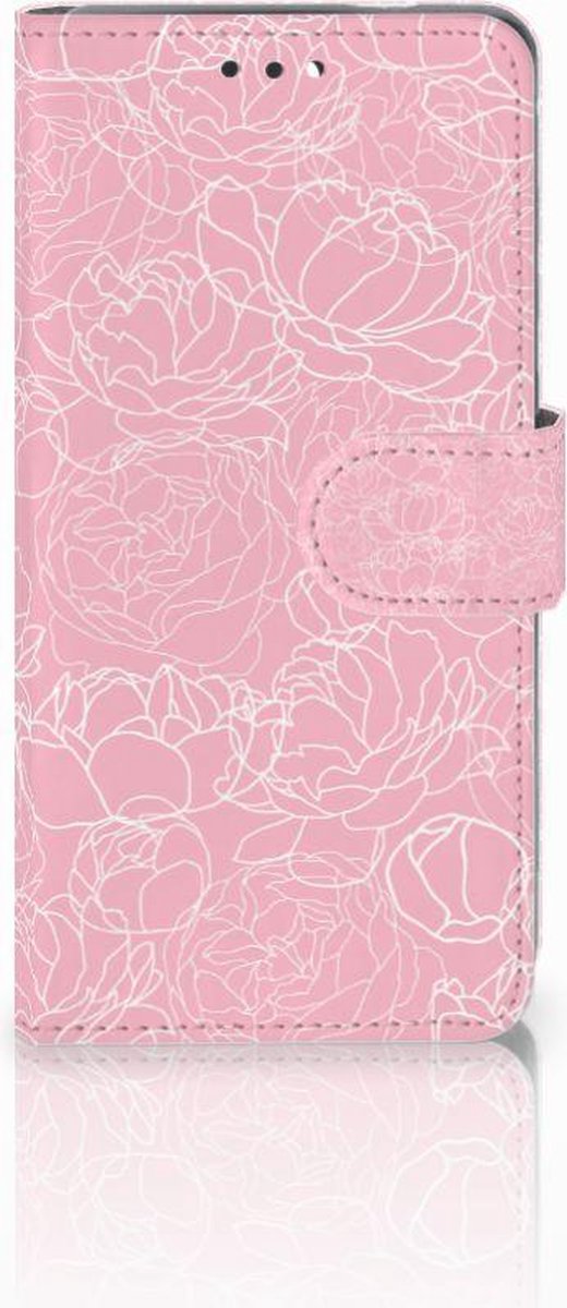 Nokia 3.1 (2018) Hoesje White Flowers