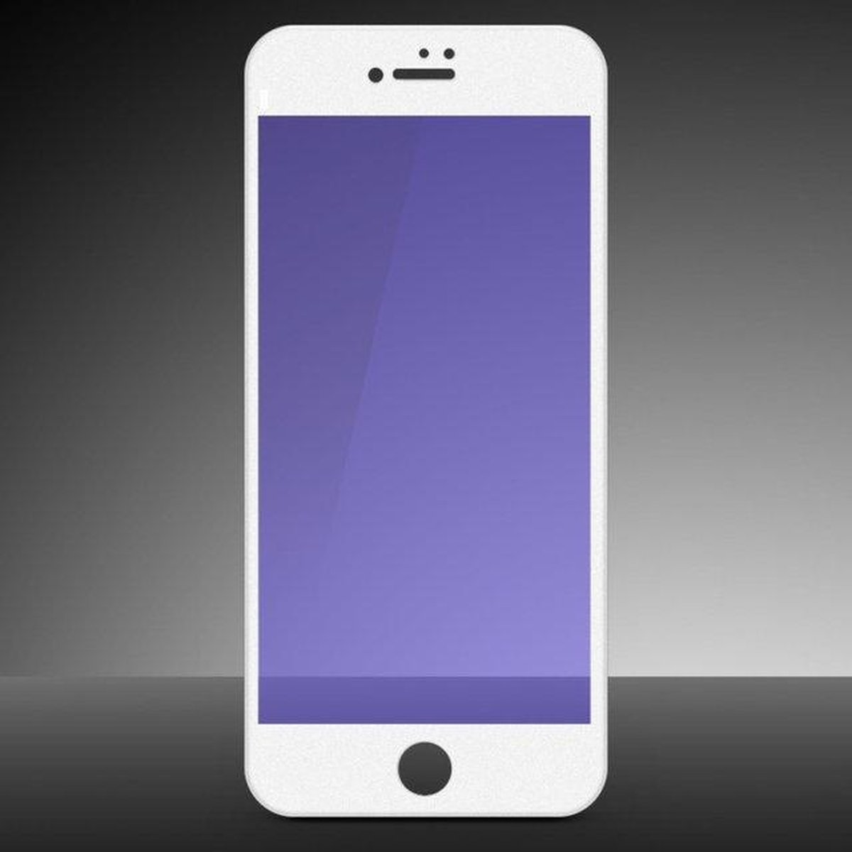 Jade Anti Blue Ray Full Screenprotector Tempered Glas voor Apple iPhone 7 Plus / 8 Plus - Wit - Devia