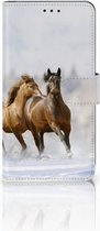 Geschikt voor Samsung Galaxy A7 (2018) Bookcase Hoesje Paarden