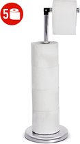 Tatkraft Ingrid - Luxe Staande RVS Toiletpapier Houder Vrijstaand - Toiletrol Houder Reserverolhouder Stainless Steel  WC Rol Houder Staand - Closetrolhouder Standaard - Toiletrols