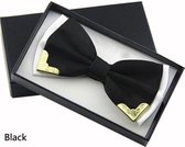 Luxe Vlinderdas 12X6cm - Zwart - Tie - Das - Kostuum - Gala - Feest