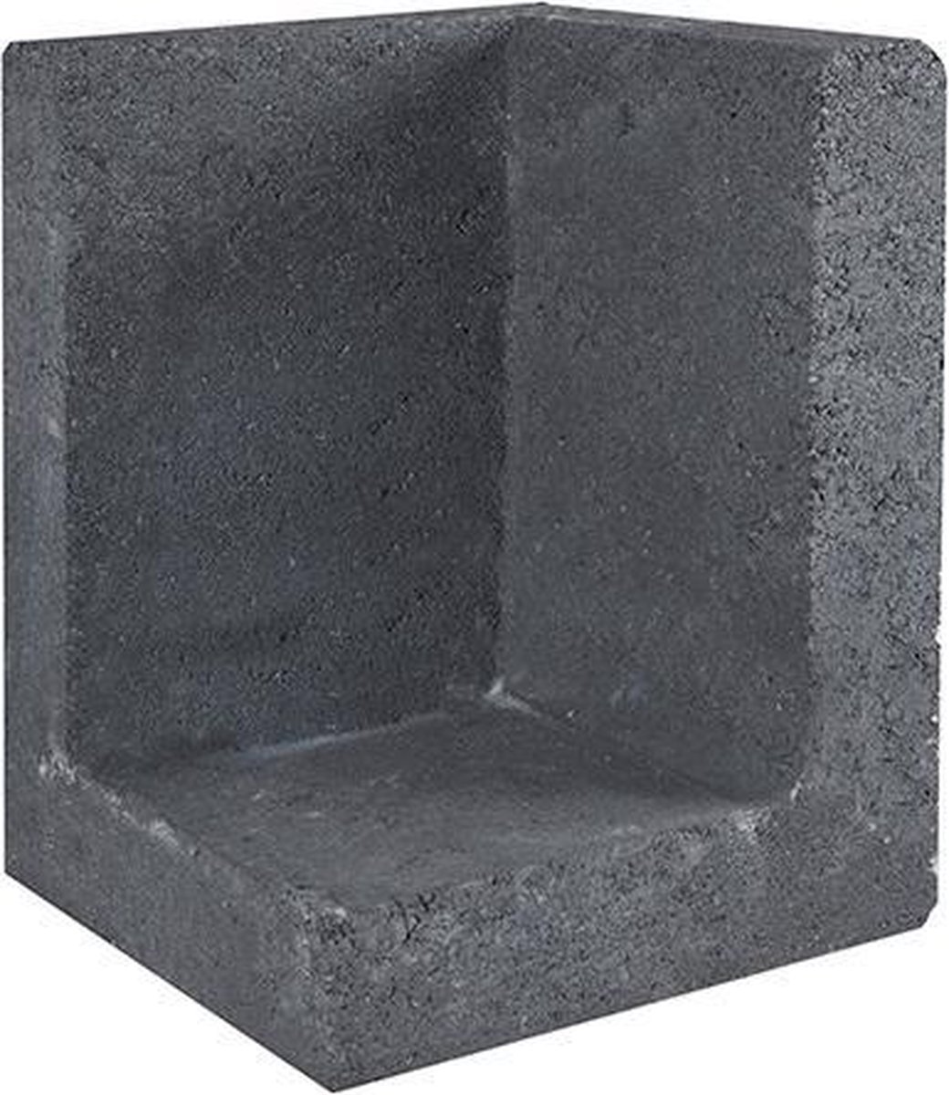 L-element hoek zwart 30x30x40 cm