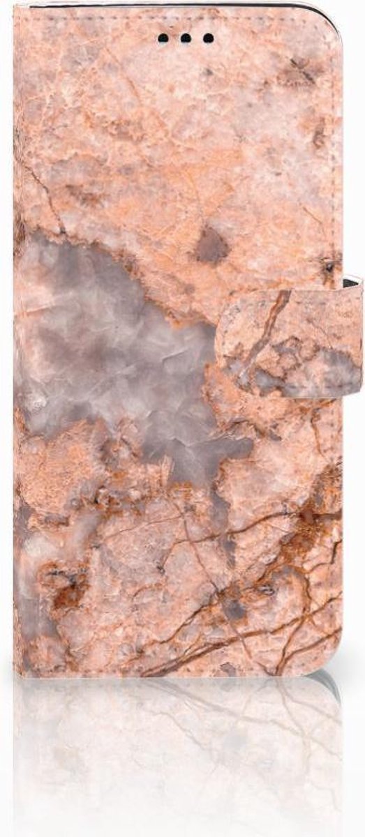 Samsung Galaxy S9 Plus Bookcase Marmer Oranje