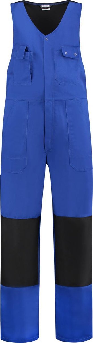 EM Workwear Bodybroek katoen/polyester korenblauw-zwart maat 52