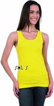 Gele dames tanktop S