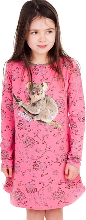 Varken gewoontjes maximaliseren Zoizo meisjes nachthemd met lange mouwen. Bloemen motief en een super  schattige koala... | bol.com