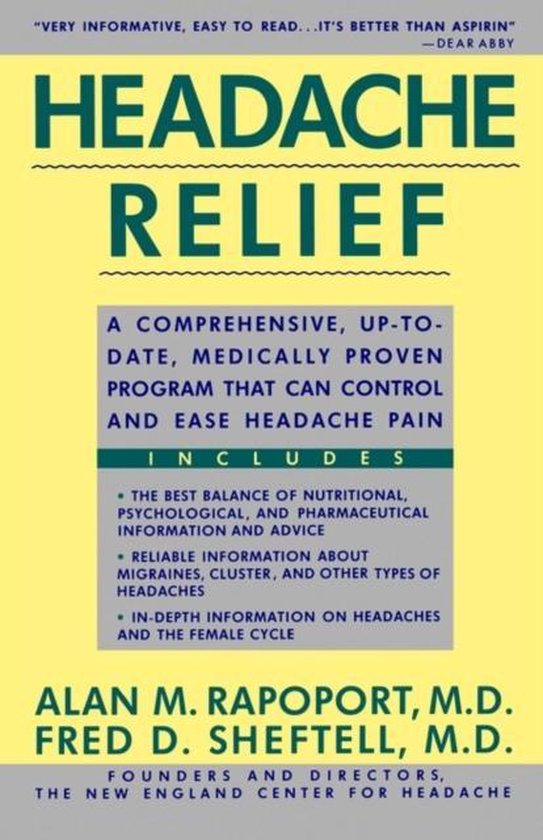 Headache Relief, Alan Rapoport 9780671748036 Boeken