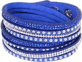 Fako Bijoux® - Wikkelarmband - Classic - Blauw