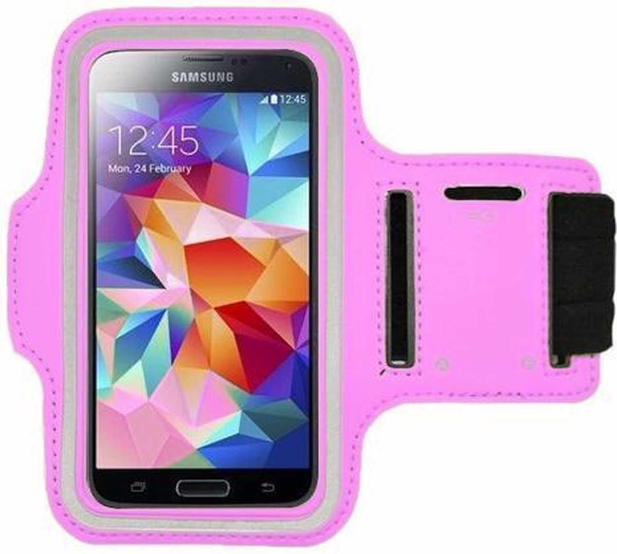 Samsung Galaxy Note 4 sports armband case Donker Roze Dark Pink