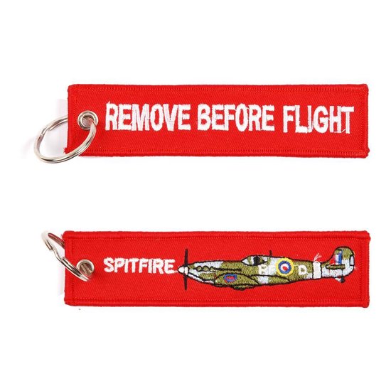 Sleutelhanger Remove before Flight Spitfire warbird WW II