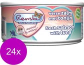 Renske Vers vlees - Kat - Verse zalm met tonijn - 24 stuks à 70 gram