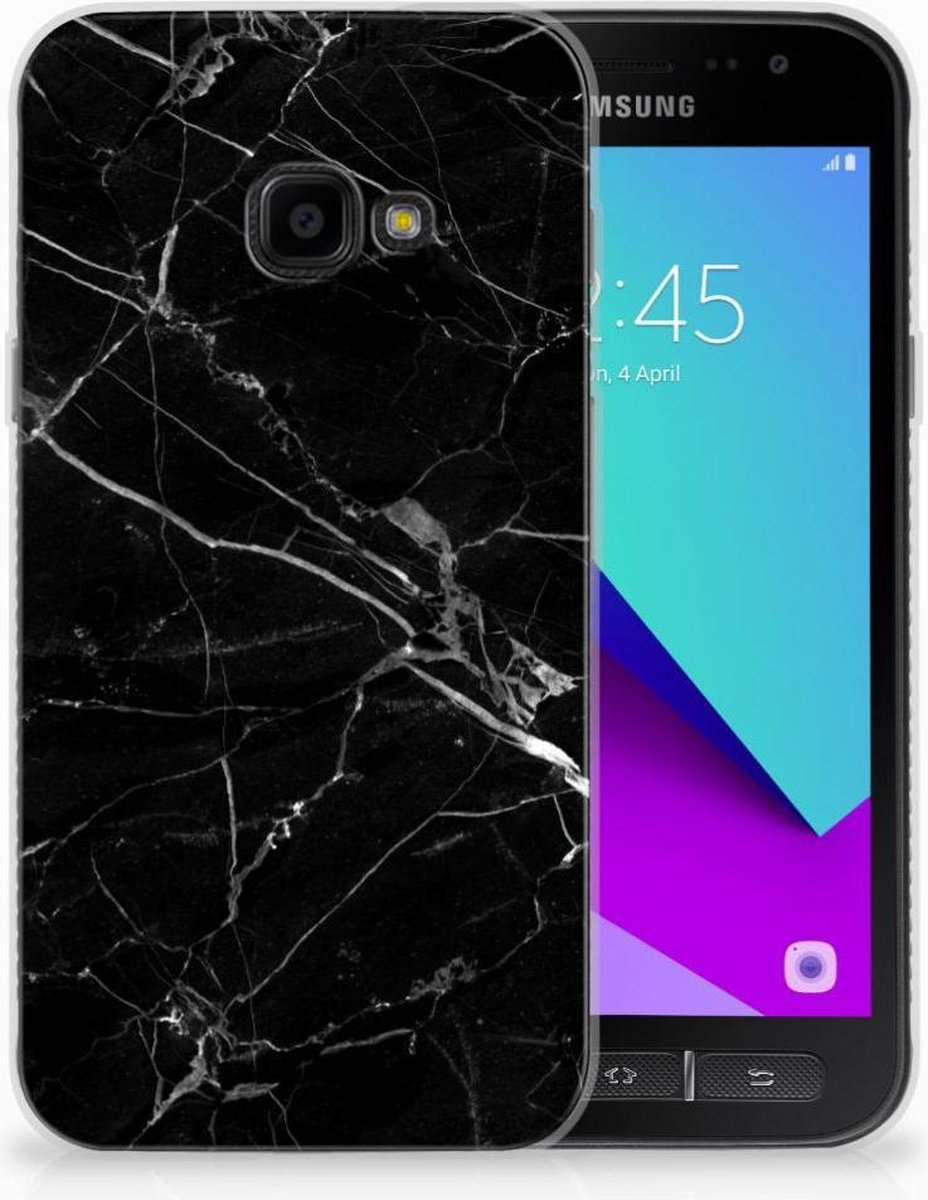 Samsung Galaxy Xcover 4 | Xcover 4s TPU Siliconen Hoesje Marmer Zwart - Origineel Cadeau Vader