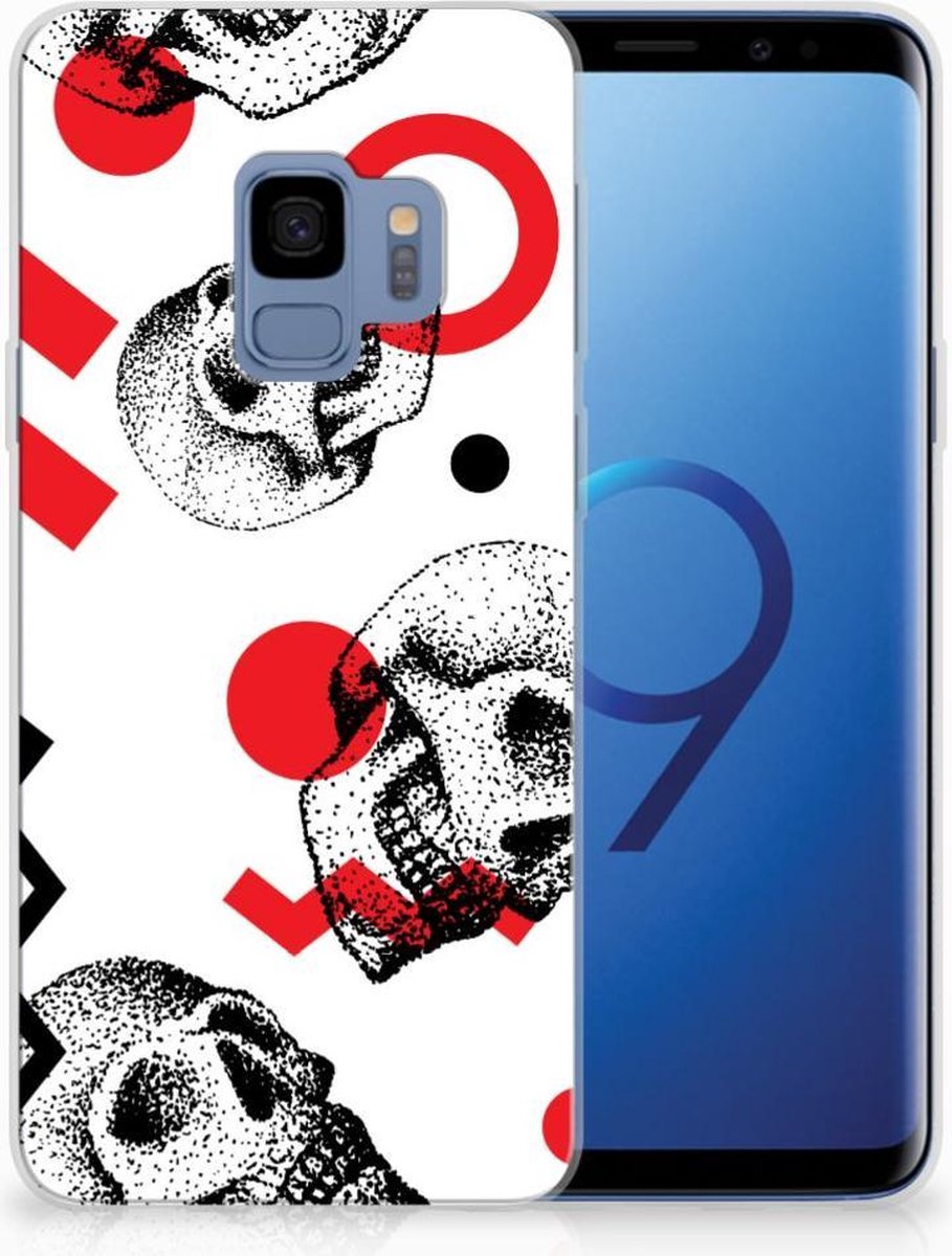 Silicone Back Case Samsung Galaxy S9 Skull Red