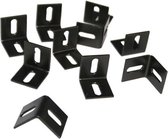 L-ophanghaken zwart - set van 10 stuks