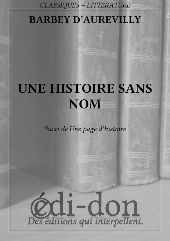 Une histoire sans nom - cover