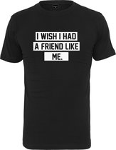 Mister tee friend like me  t-shirt in kleur zwart  in maat S