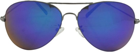 Piloten Zonnebril - Blauw Getint Spiegelglas - JS | bol.com