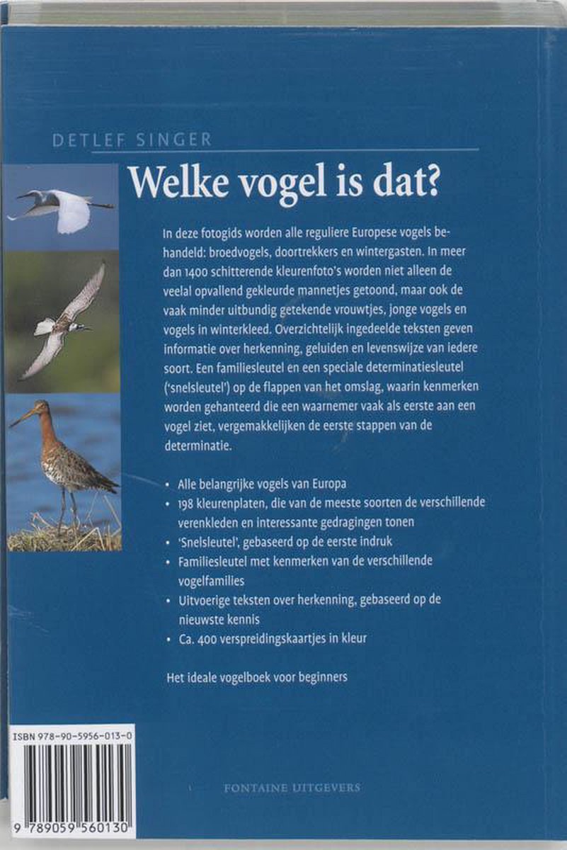 Welke vogel is dat? - back cover