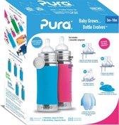 Pura starterset - Plasticvrij - 325 ml - Aqua - Roze