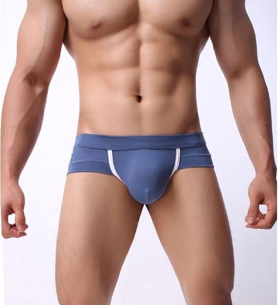 Blauwe korte boxershort - blauwe korte boxer - mannen boxershort blauw - mannen  boxer | bol.com