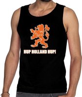 Nederland supporter tanktop Hup Holland Hup zwart voor heren XXL