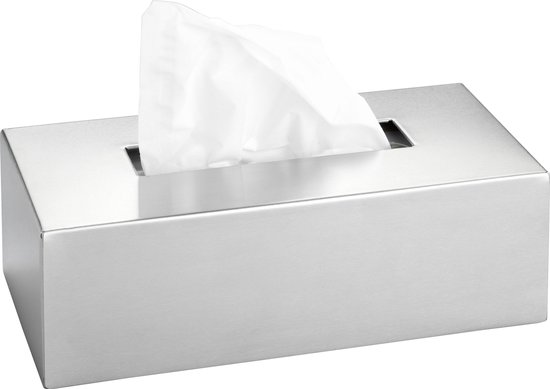 Foto: Wenko box voor tissues rvs mat tissuebox tissuehouder zakdoekendoos