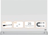 Nobo Bureau Magnetisch Whiteboard Met Droog Uitwisbaar Glasoppervlak - Inclusief Whiteboard Marker en Magneet - Wit