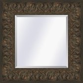 Brocante spiegel Met ornament Sevilla Bruin eiken large 87mm            Buitenmaat 48x139cm