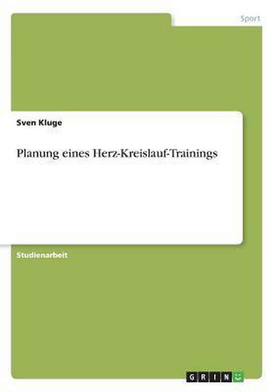 Planung eines Herz-Kreislauf-Trainings - cover