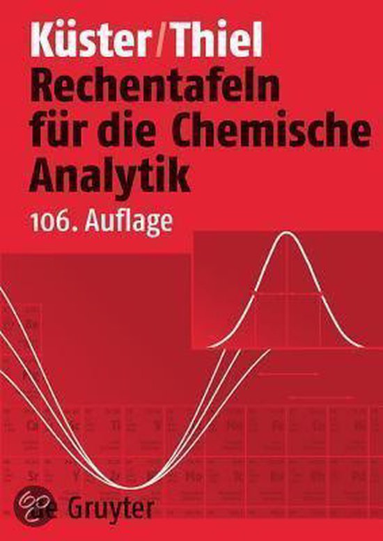 Rechentafeln Fur Die Chemische Analytik - cover