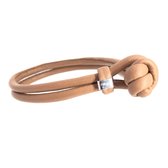 Camel lamsvacht signatuur damesarmband (17,5 cm)