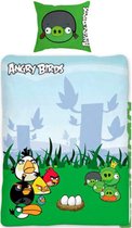 Angry Birds dekbedovertrek - Groen - 1-persoons (140x200 cm + 1 sloop)