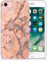 TPU siliconen hoesje iPhone SE (2020/2022) Backcover iPhone 7/8 Marmer Oranje