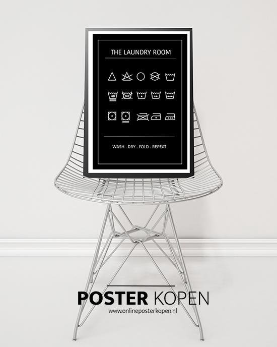 ONLINE POSTER KOPEN - Wasvoorschrift poster A3 formaat | bol.com