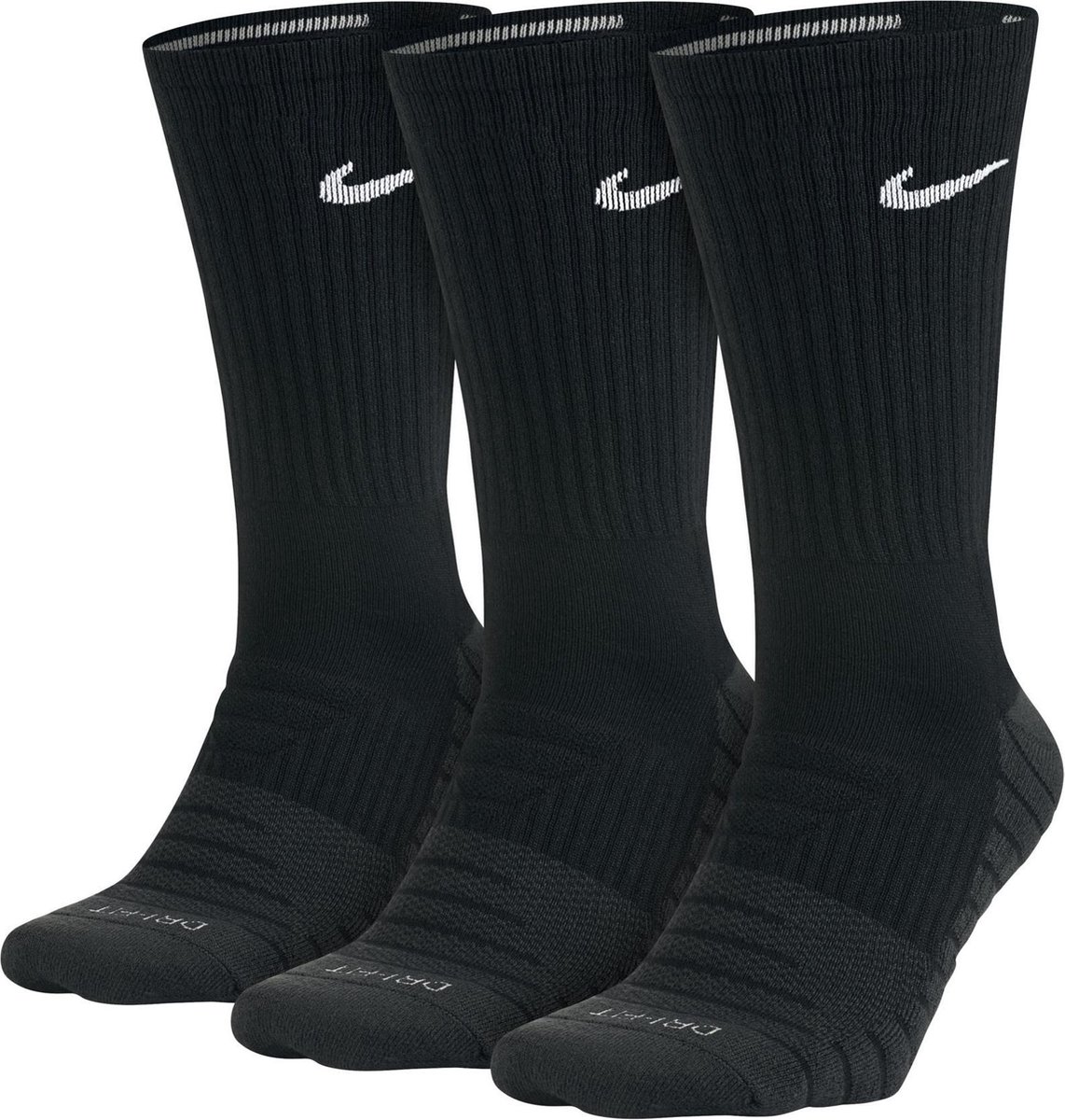 Nike Dry Cushioned Crew Sokken – Unisex Zwart
