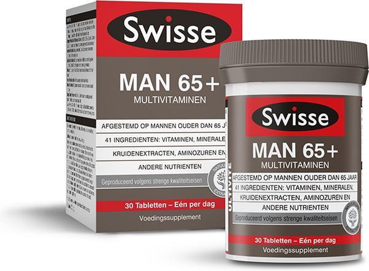Swisse Ultivite Man 65+ Multivitaminen 30 TAB |