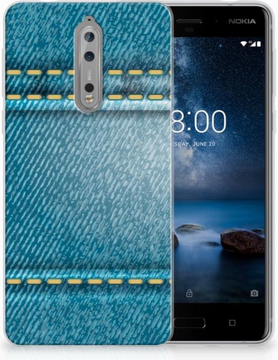 Pigment Van streek biologie Nokia 8 TPU Hoesje Design Jeans | bol.com