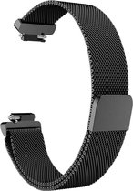 YONO Fitbit Inspire Bandje - HR - 2 - Milanees - Zwart – Small