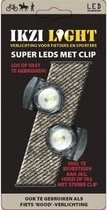 Ikzi Light Clip Led Set - Fietsverlichtingset - LED - Batterij - Antraciet