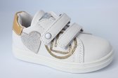 Laura Biagiotti baby tennisschoen klittenband - wit/goud - glitterhart - maat 26