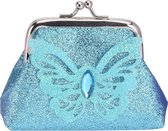 Free And Easy Portemonnee Clip Vlinder 10 Cm Blauw