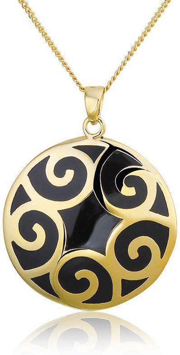 Montebello Ketting Suva - 925 Zilver Verguld - Resin - Ø30mm - 45cm