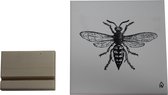 Keramische Tegel Insect-15x15cm-Inclusief houten tegelhouder-Housevitamin