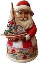 Jim Shore Pint Size Santa, Kerstman, Christmas Spirit Fills My Sails