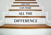 Trapsticker One step can make all difference (Kleur: Zwart)